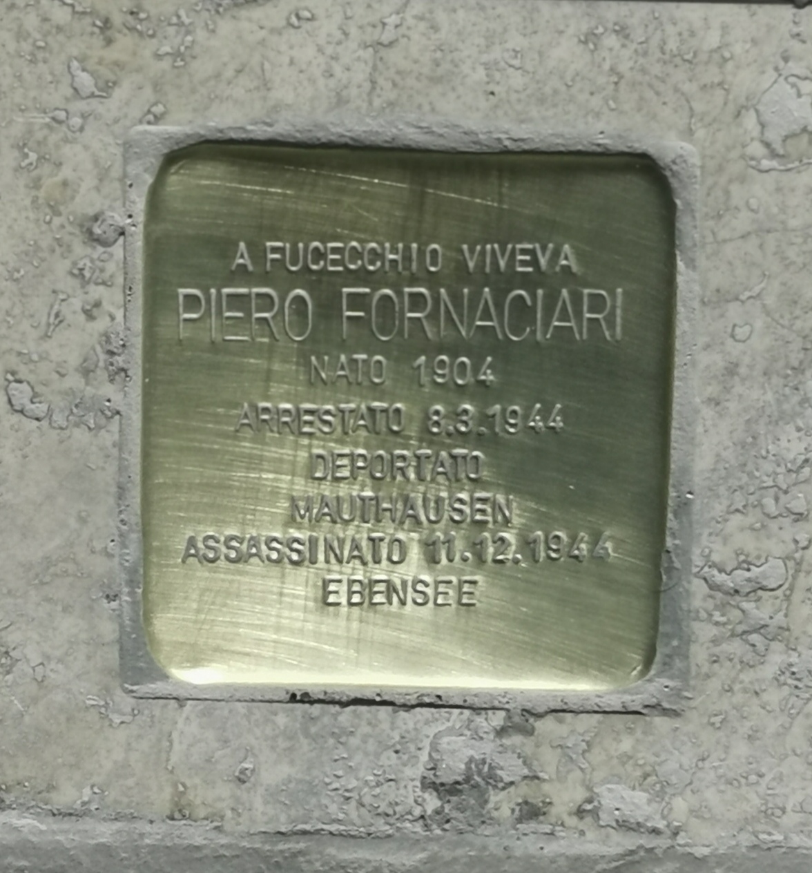 Fucecchio. Le pietre d'inciampo