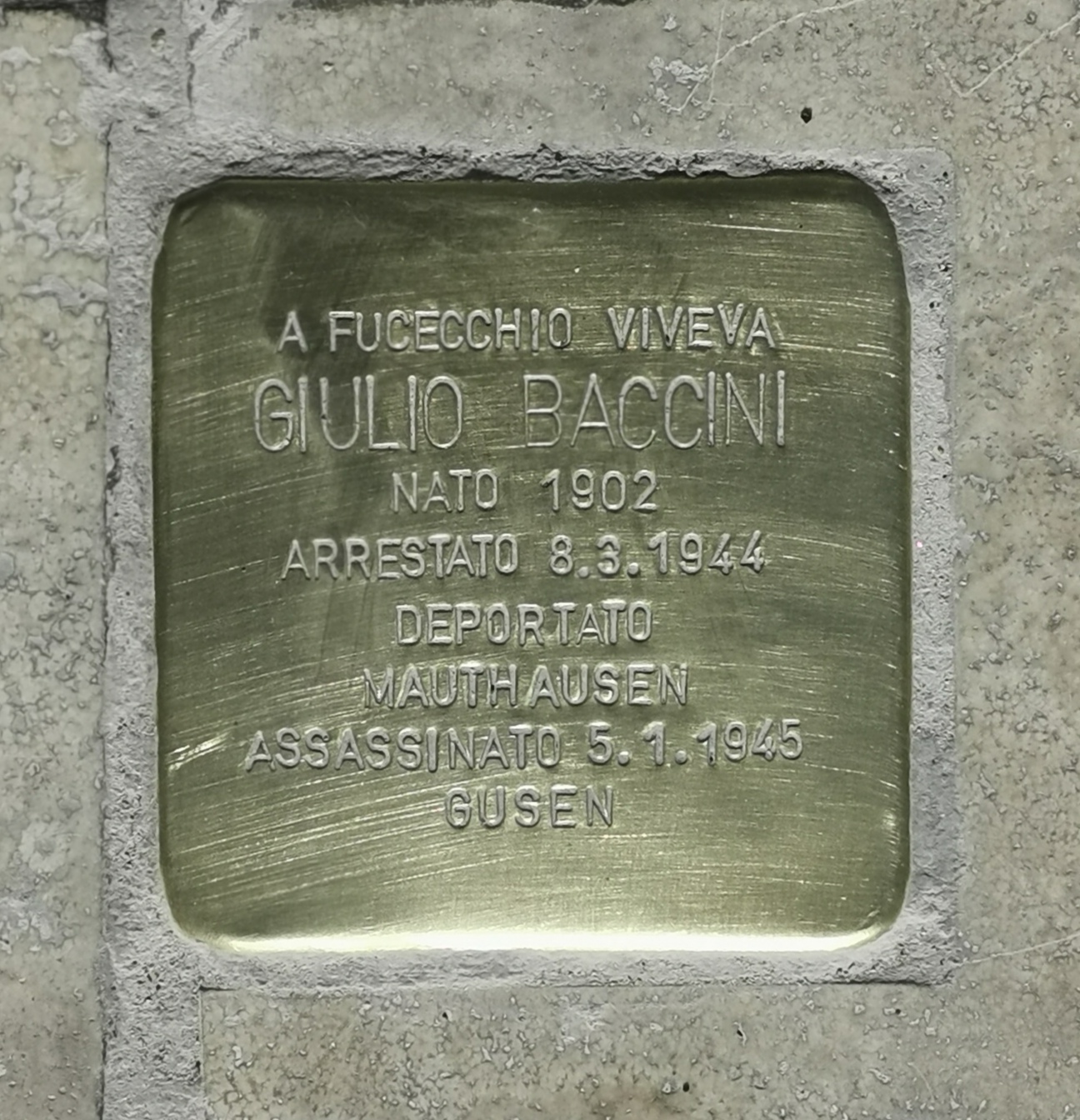 Fucecchio. Le pietre d'inciampo