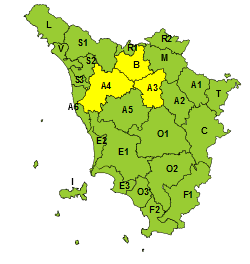 Vento, codice giallo