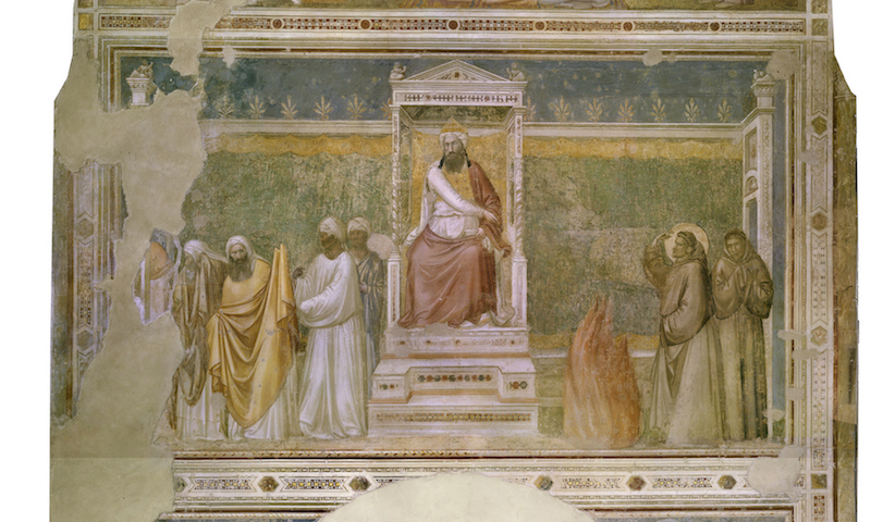 Giotto, Cappella Bardi, incontro col Sultano (Fonte foto Opera Santa Croce)
