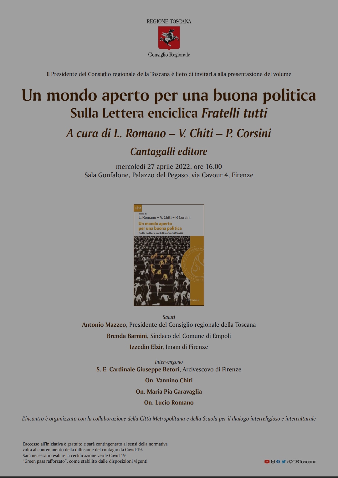 La locandina sulla presentazione del volume
