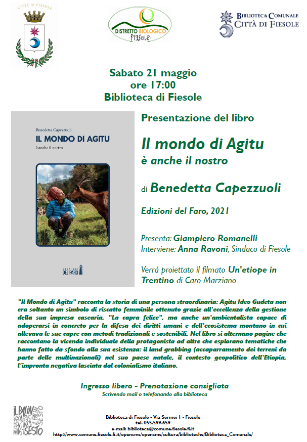 Presentazione del libro di Benedetta Capezzuoli 'Il Mondo di Agitu', locandina