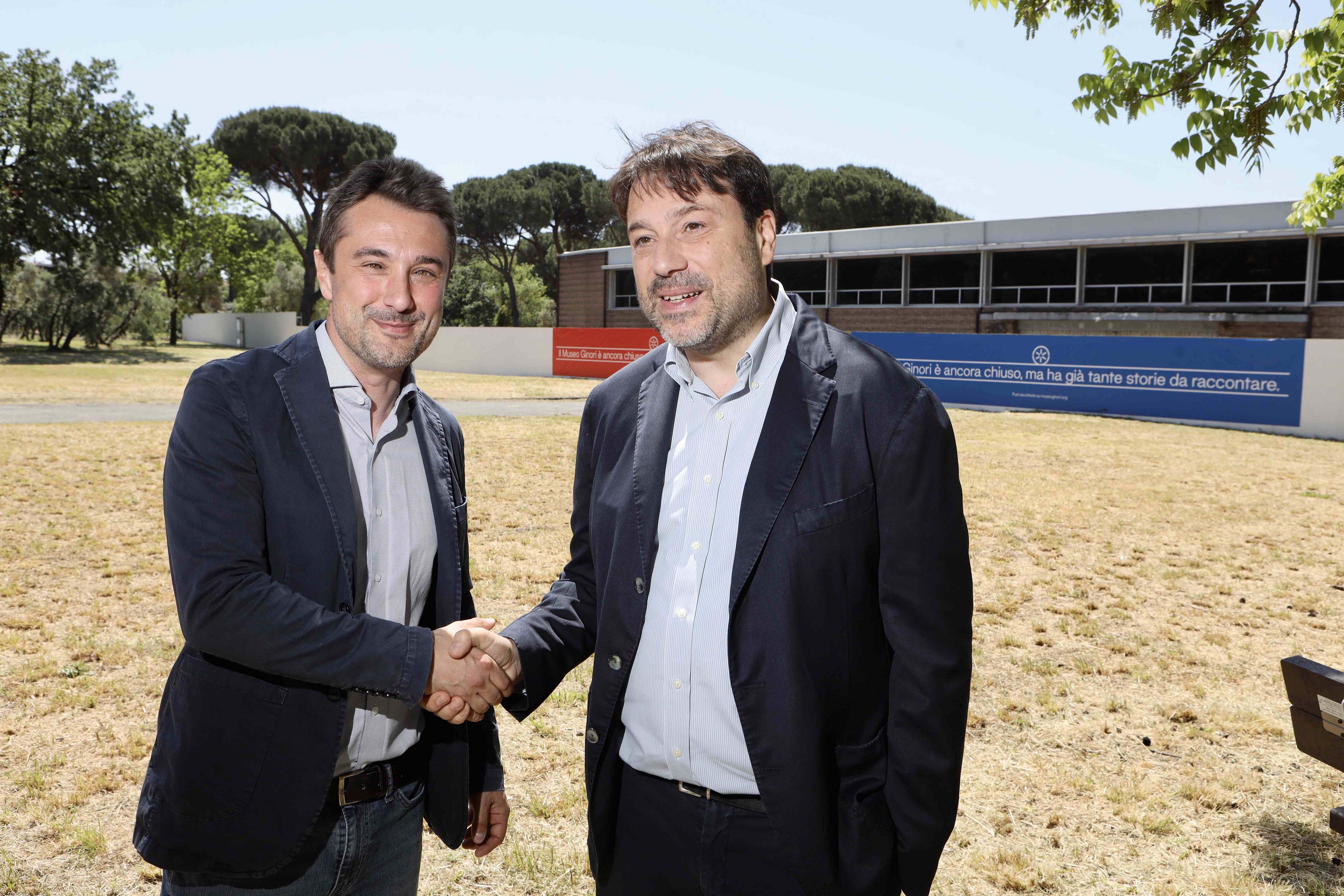 Giardino Museo Ginori, il Sindaco di Sesto Fiorentinono e il Presidente della Fondazione Ginori (fonte foto Studio Torricelli)