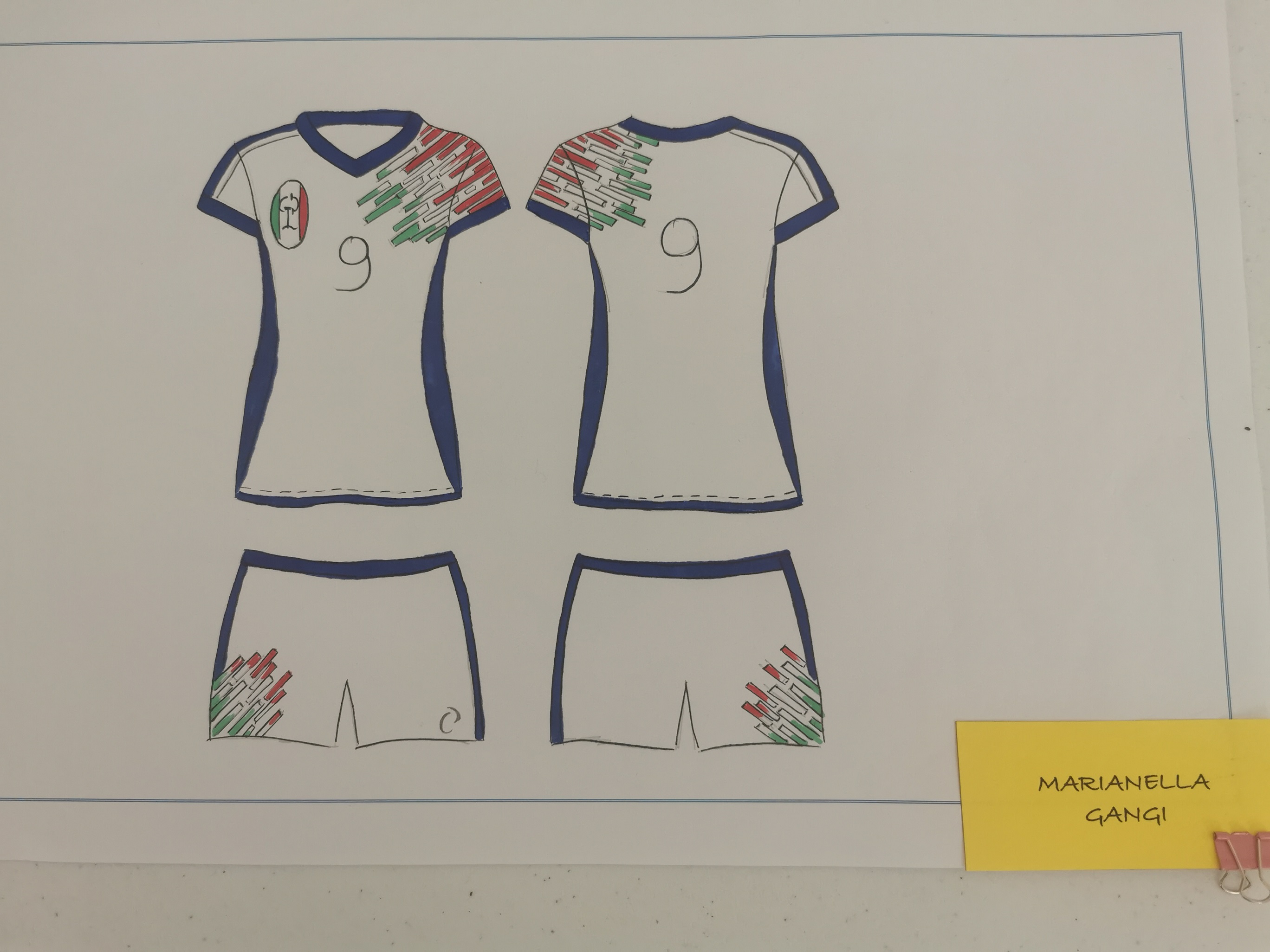 Il modello della divisa vincitrice (Fonte foto Comune di Fucecchio)