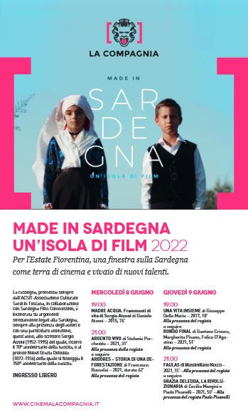 Locandina Rassegna Cinema Sardo (Fonte Cinema La Compagnia)