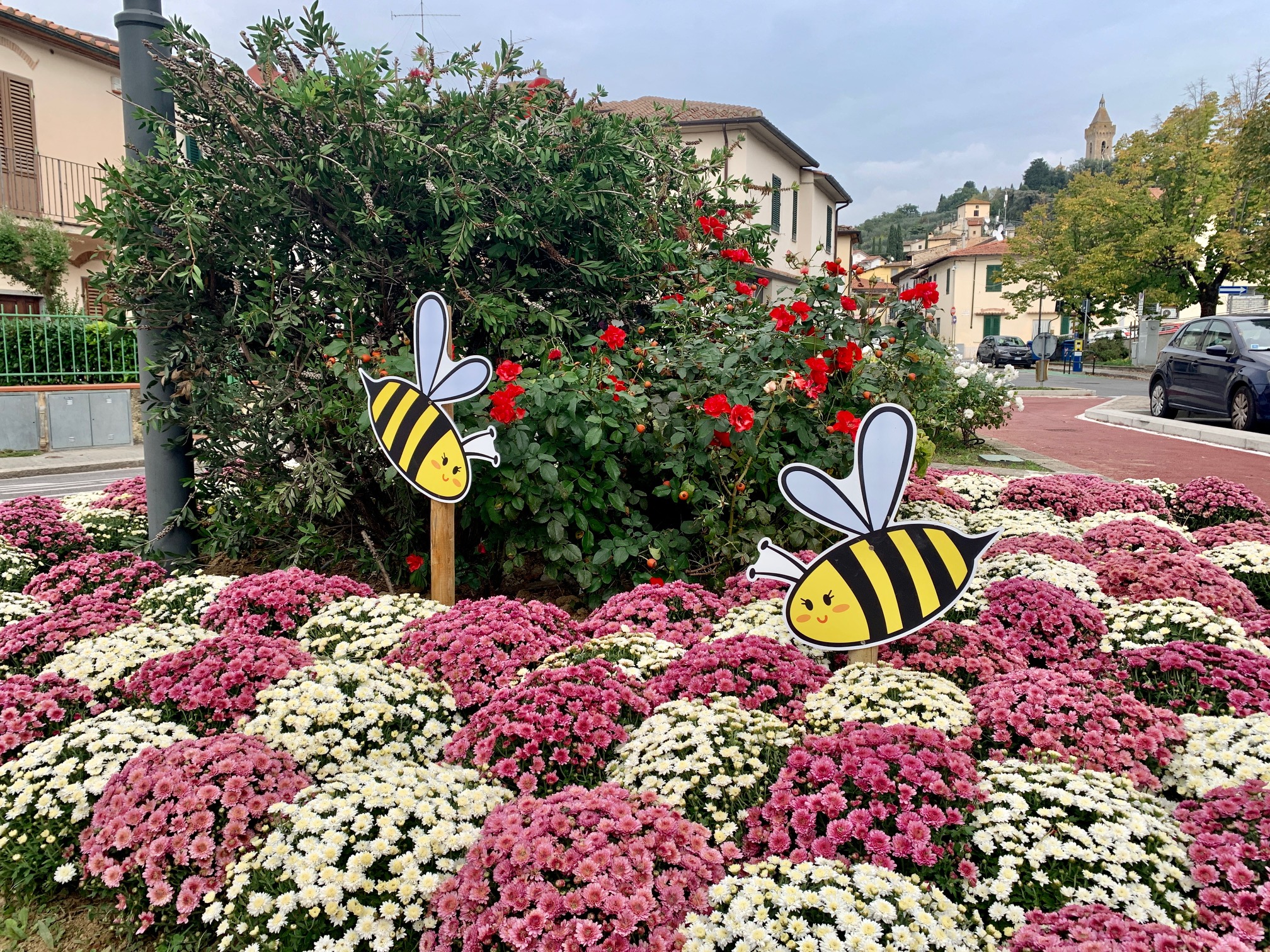 Rotatoria con piante amiche delle api (Fonte foto Comune di Calenzano)