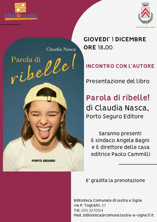 Locandina presentazione 'Parola di Ribelle