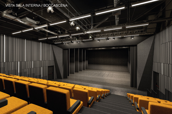 Teatro civico il progetto vincitore - vista sala interna boccascena (Fonte immagine Comune di Montespertoli)
