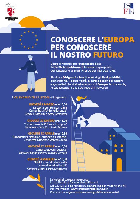 Locandina Corso di Formazione Citt Metro Firenze Conoscere l'Europa per conoscere il nostro futuro