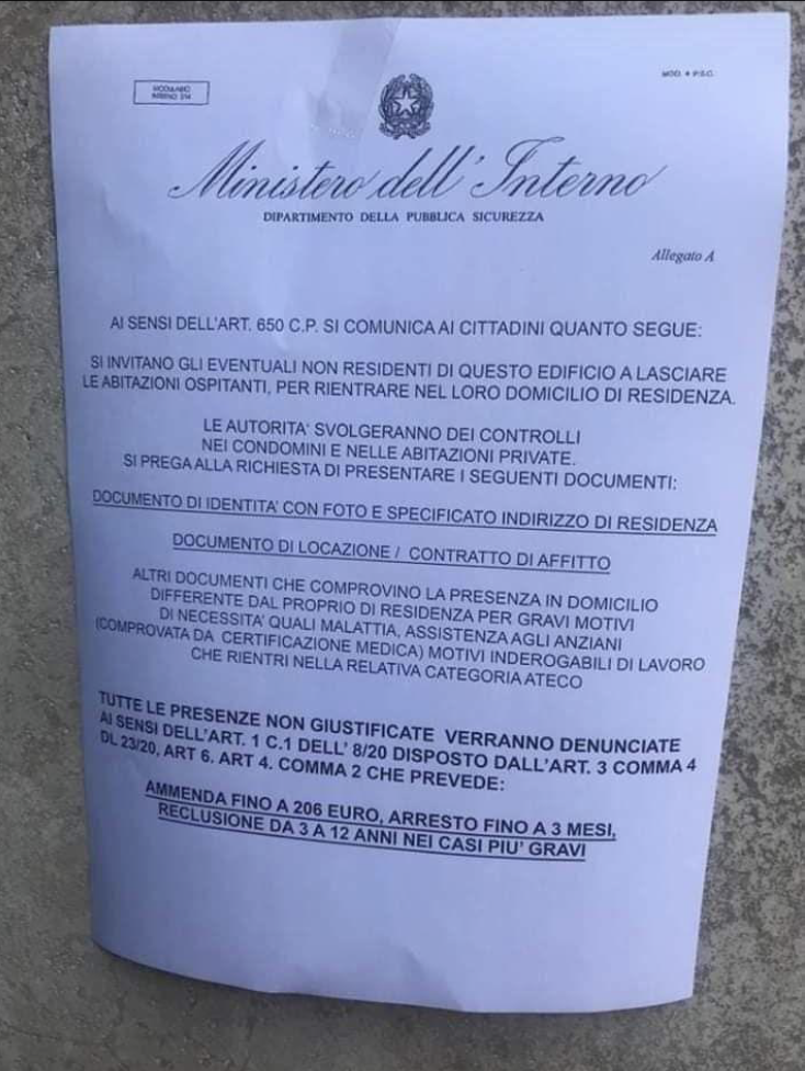 Il falso avviso (Fonte foto Polizia di Stato)