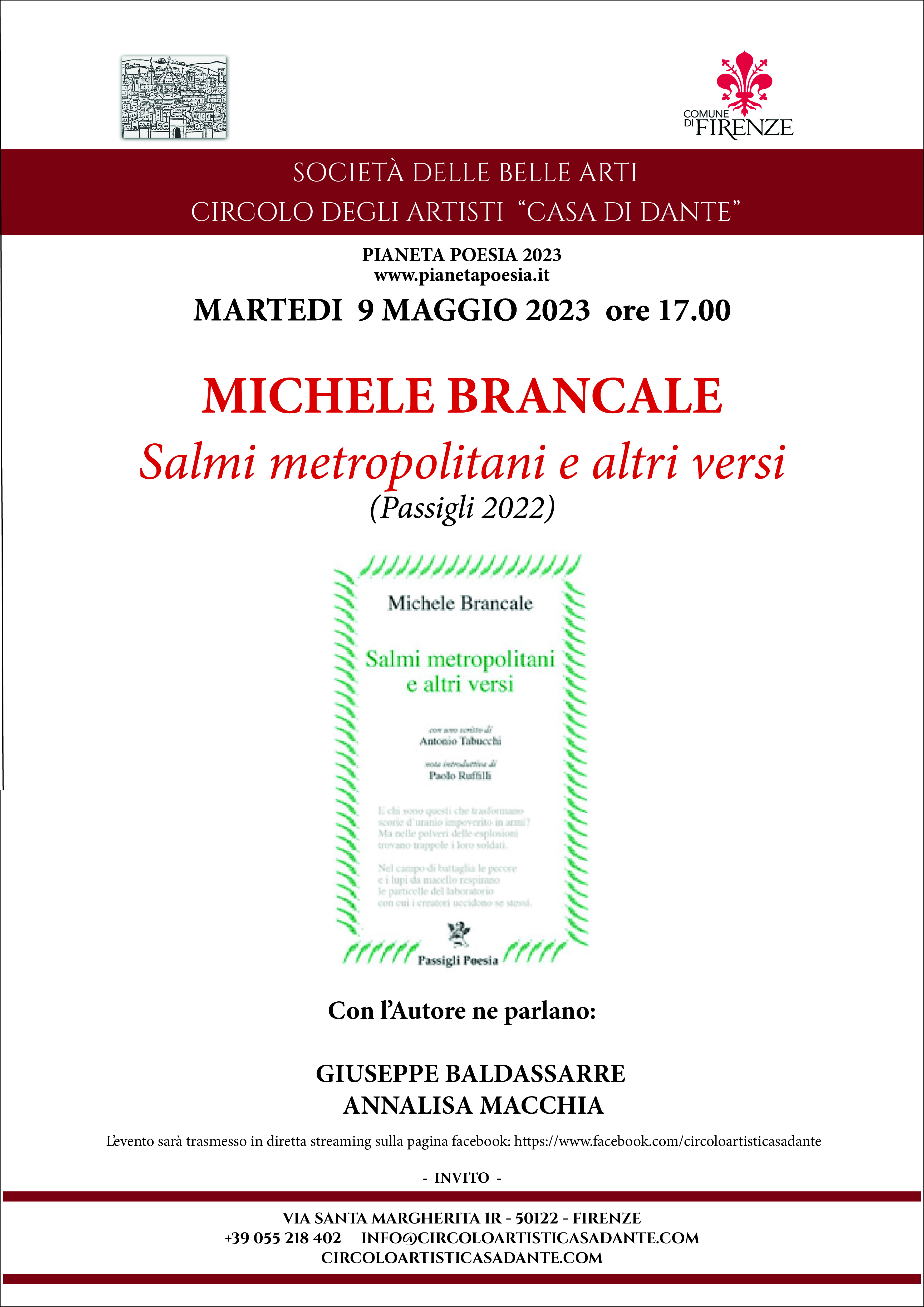 La presentazione di 'Salmi metropolitani e altri versi' di Michele Brancale