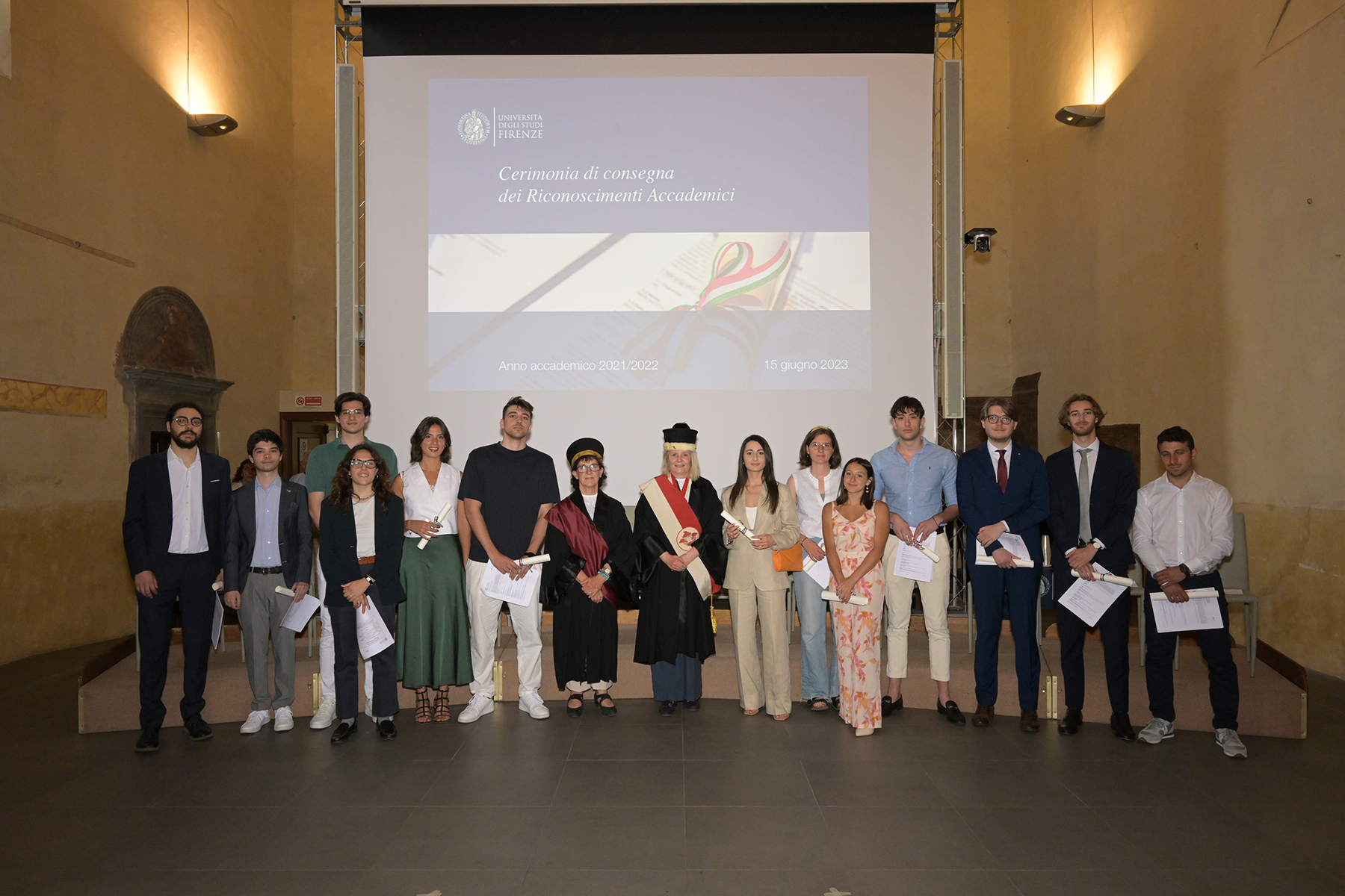 Migliori studentesse e studenti (Fonte foto Università degli Studi di Firenze)