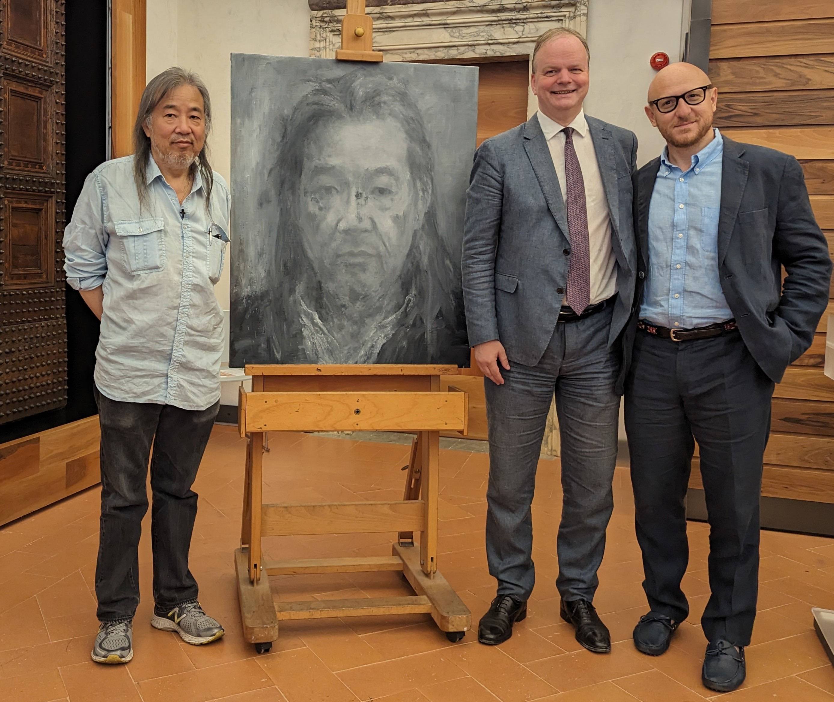 Yan Pei-Ming, Eike Schmidt, Arturo Galansino