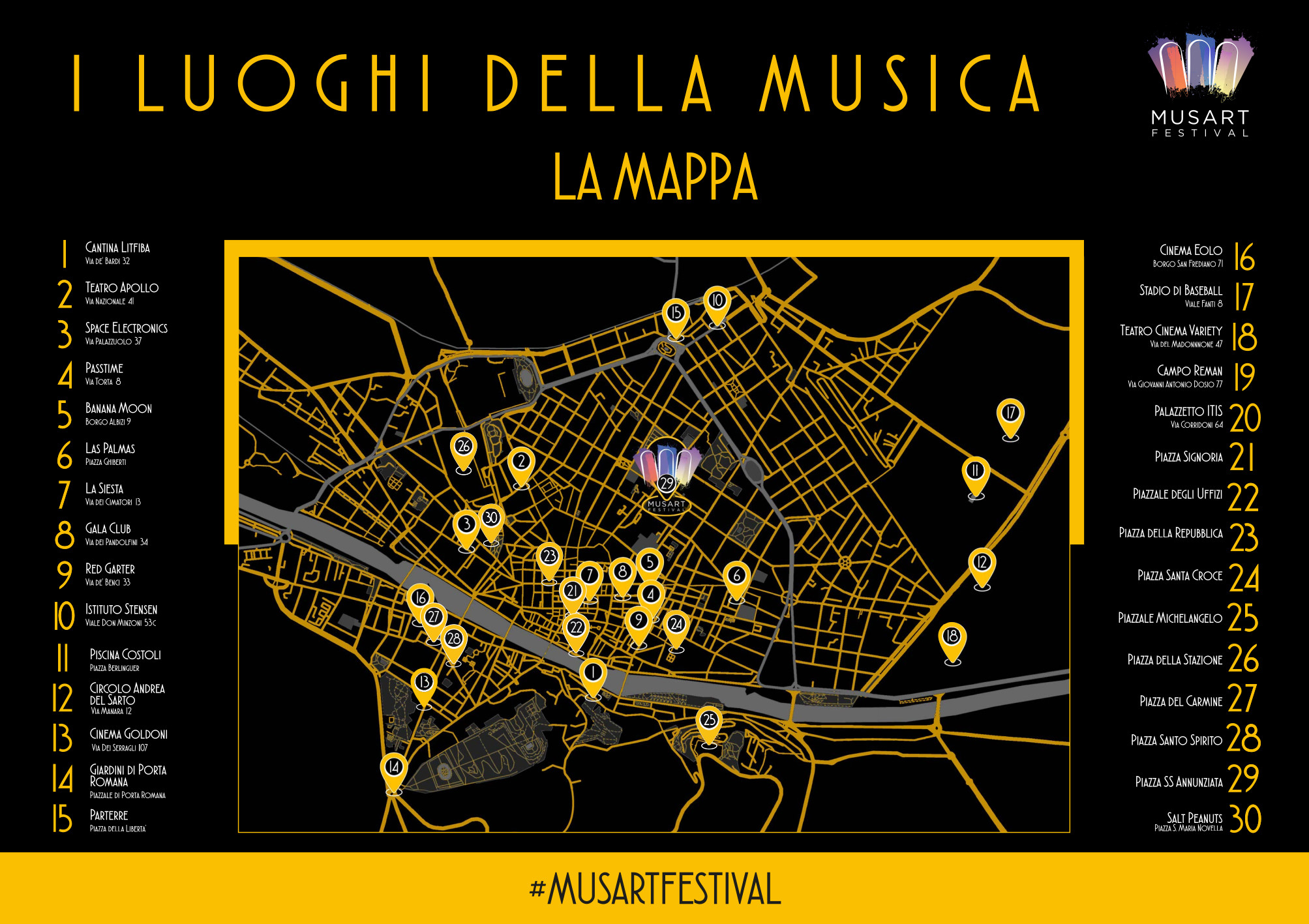 Mappa I Luoghi della Musica
