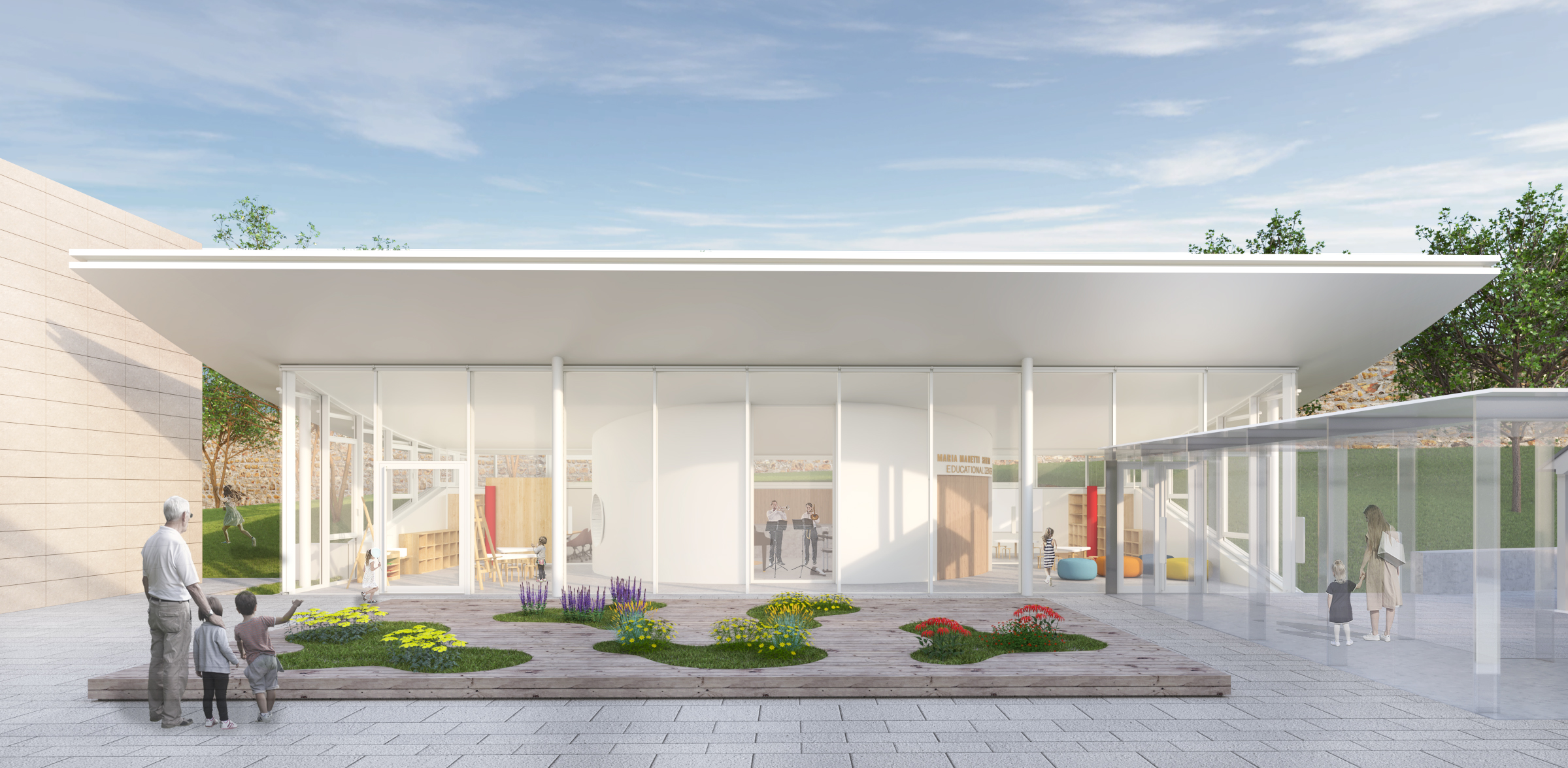 Rendering dell'ABF Educational Center &quot;Maria manetti Shrem&quot;