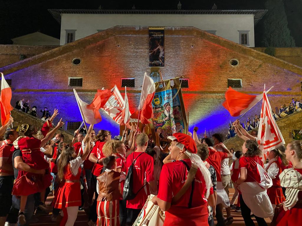 La contrada di Porta al Palagio ha vinto il Palio dei Ragazzi (Fonte foto Comune di Cerreto Guidi)