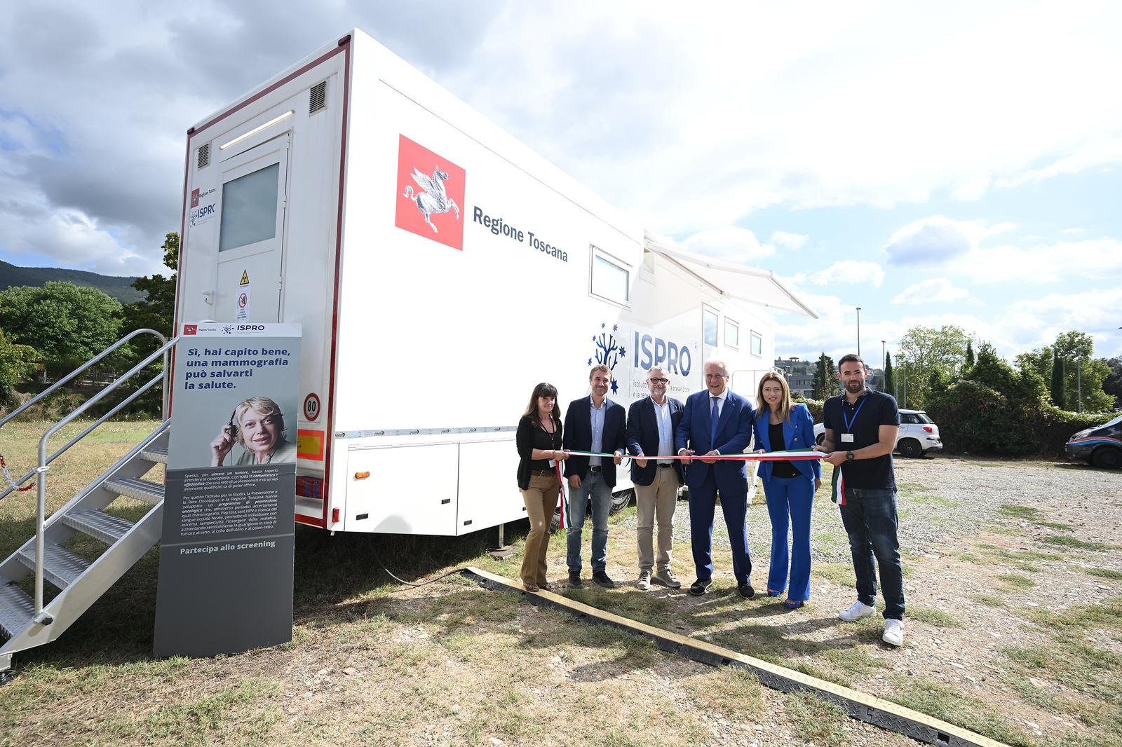 Inaugurazione della nuova unità mobile Ispro (Fonte foto Regione Toscana)