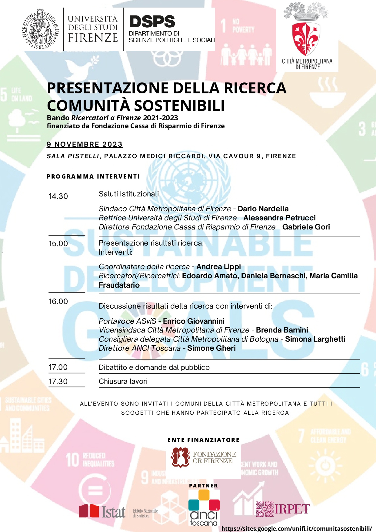 Programma Comunit Sostenibili: Capacit politico-amministrativa e policy coherence nello sviluppo sostenibile della Citt metropolitana di Firenze