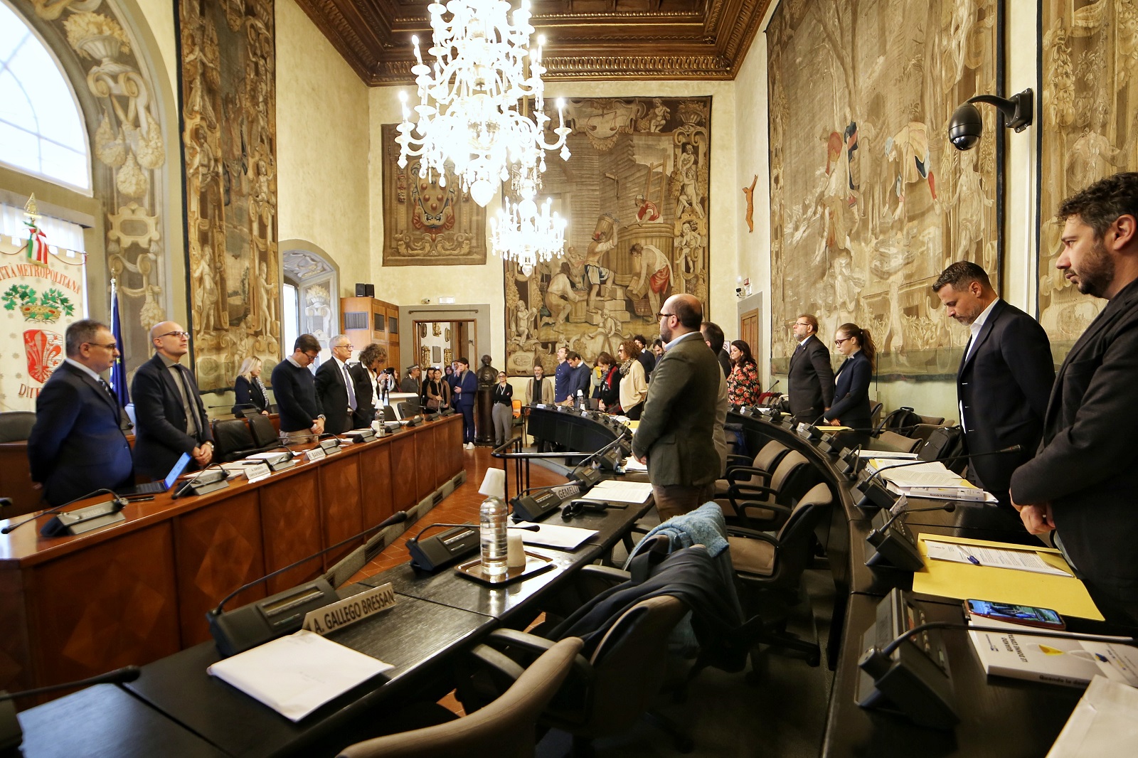 Consiglio della Citt Metropolitana di Firenze ha osservato un minuto di silenzio in ricordo delle vittime del maltempo