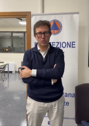 Sindaco Dario Nardella dalla Sala della Protezione Civile della Citt Metropolitana di Firenze