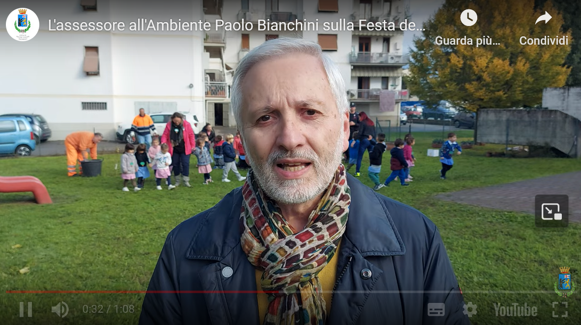 Assessore all'ambiente Paolo bianchini (Frame da video sul canale youtube del Comune di Figline e Incisa Valdarno)