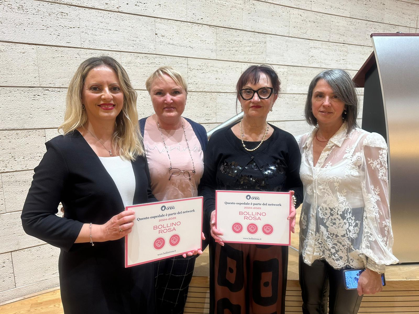da sinistra a Roma per la Asl Toscana centro: dr. Cristina Giliberti, dr. Donatella Granci, dr. Carla Giorgi, dr. Enrica Poli
