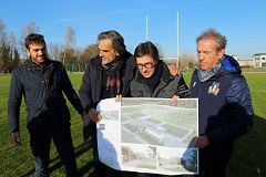 Taglio del nastro del nuovo impianto sportivo dedicato al rugby di Gambassi Terme (foto Antonello Serino - Met Ufficio Stampa)