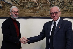 Professore dell'UniFi Francesco Annunziato e il consigliere metropolitano Nicola Armentano (foto Antonello Serino - Met Ufficio Stampa)