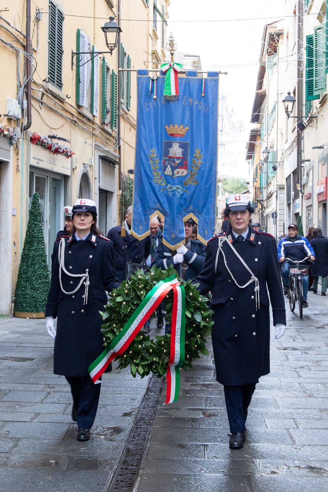 Commemorazione bombardamento 26 dicembre 1943, corteo per le vie del centro storico di Empoli