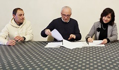 da sx Rosario Carubia, Nicola Armentano e Sandra Leoncini (foto Antonello Serino - Met Ufficio Stampa)