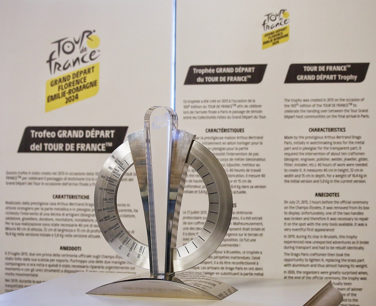 Trofeo del Tour de France (foto Antonello Serino - Met Ufficio Stampa)