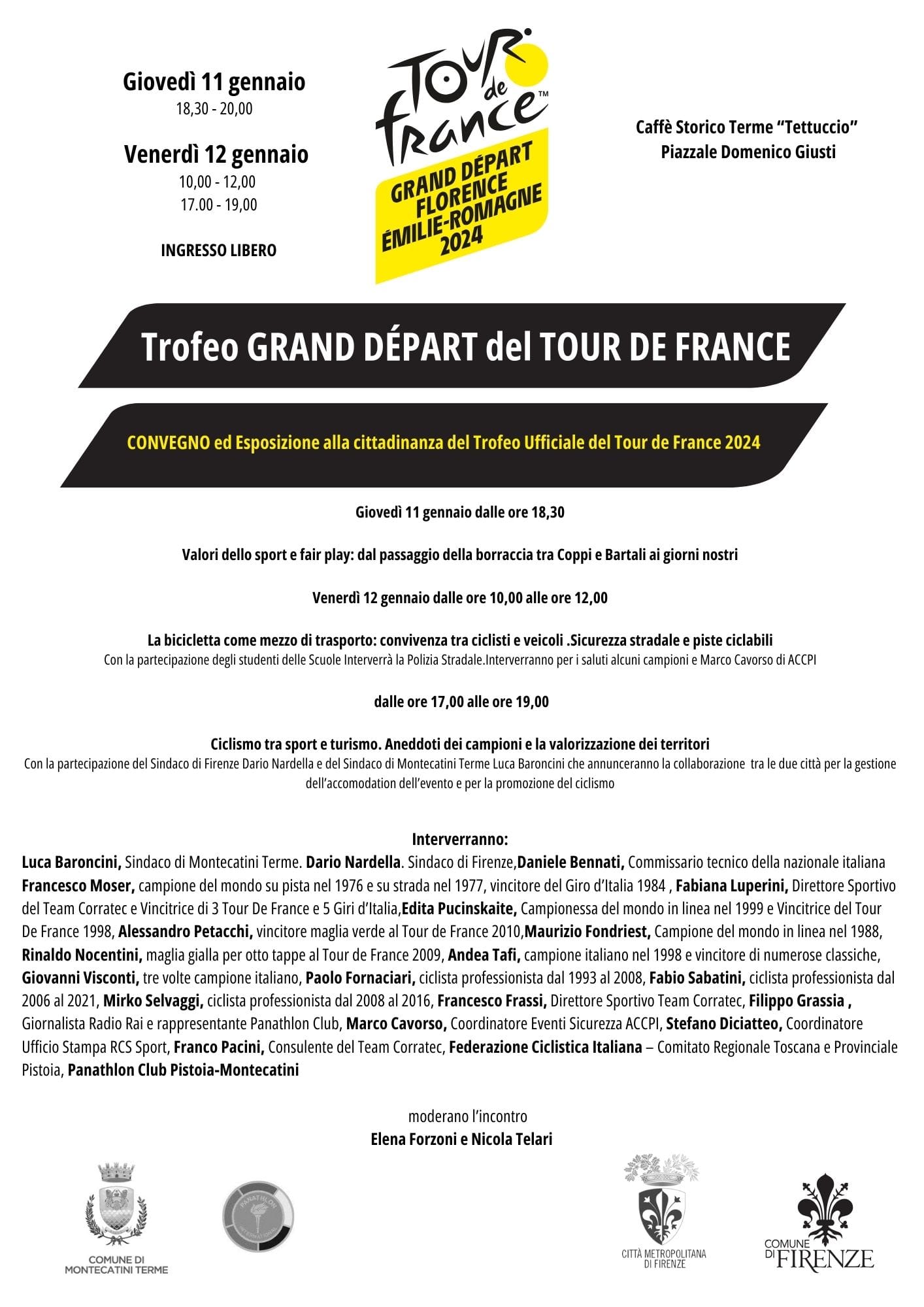 Il trofeo Grand Dpart del Tour de France a Montecatini