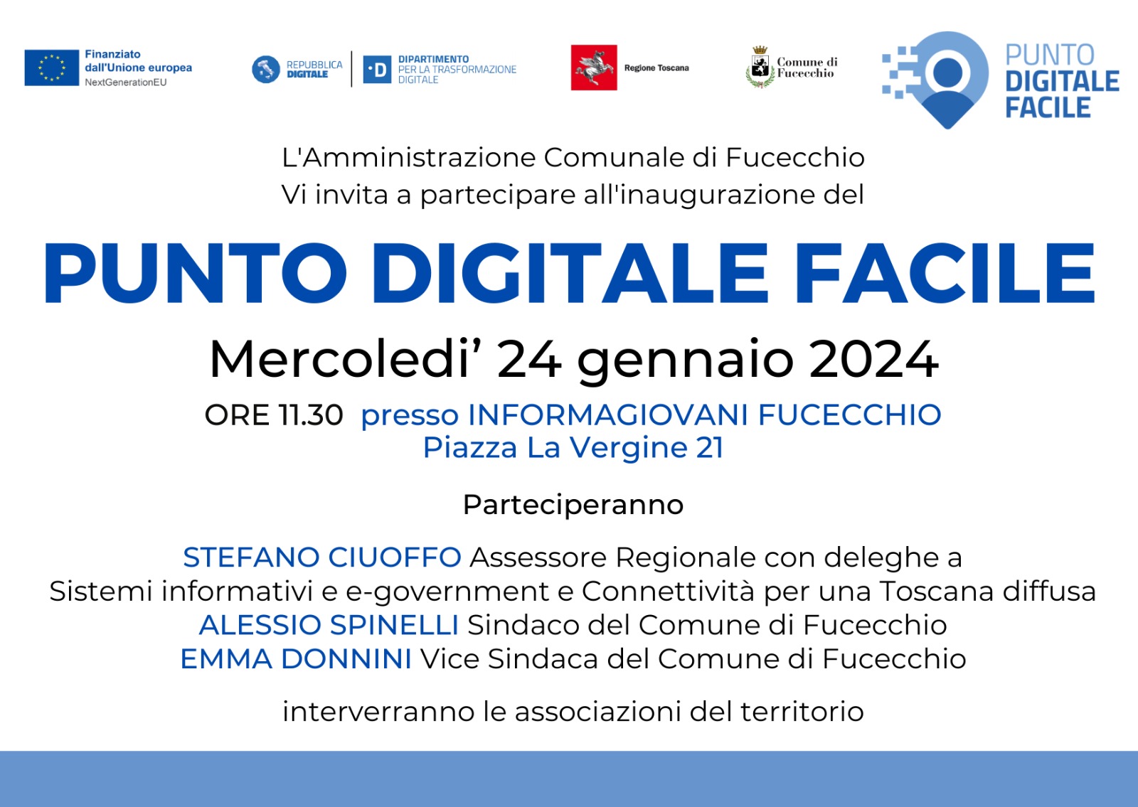 Invito inaugurazione Punto Digitale Facile