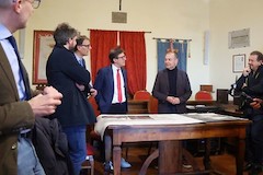 Nardella incontra il sindaco di Greve, Sottani (foto Antonello Serino - Met Ufficio Stampa)