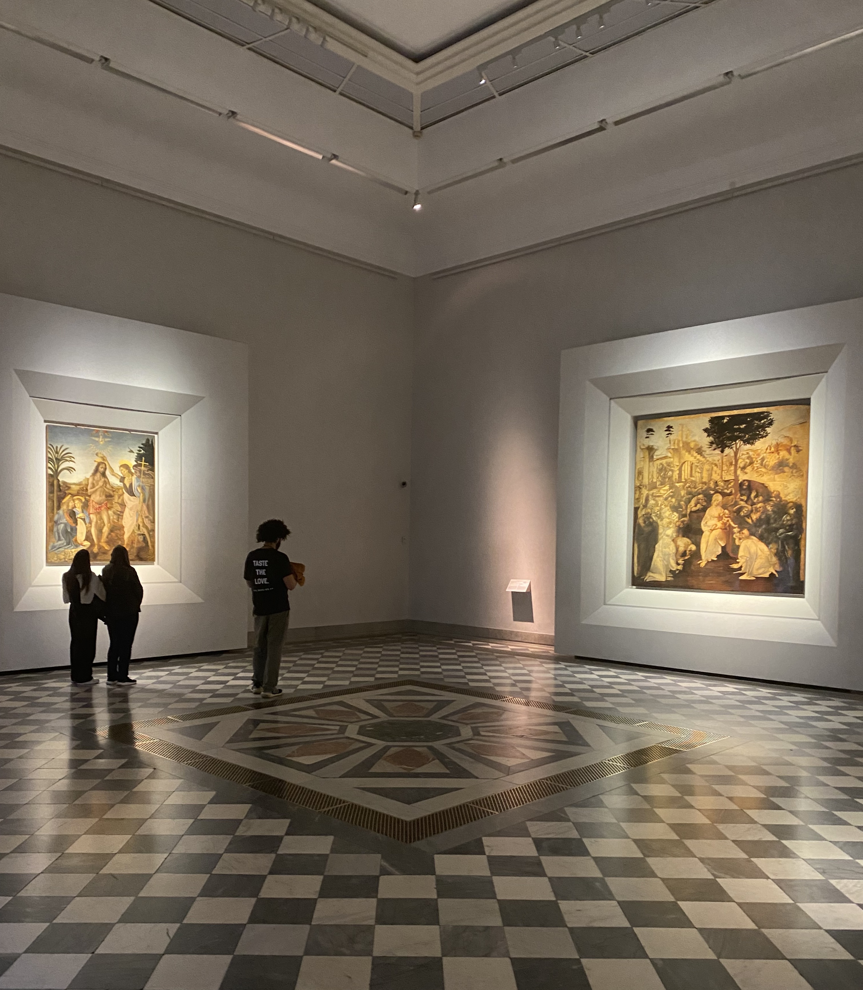 Sala Leonardo apertura di sera (Fonte foto Gallerie degli Uffizi)