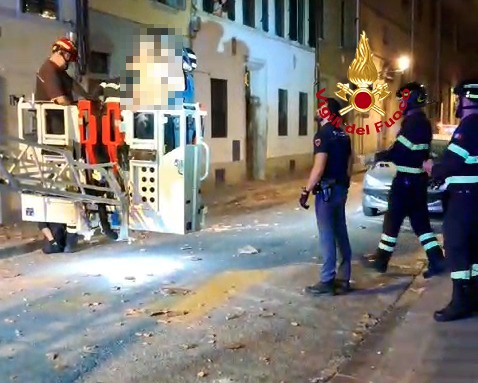 Intervento in via Guelfa a Firenze - Fonte foto Vigili del Fuoco 