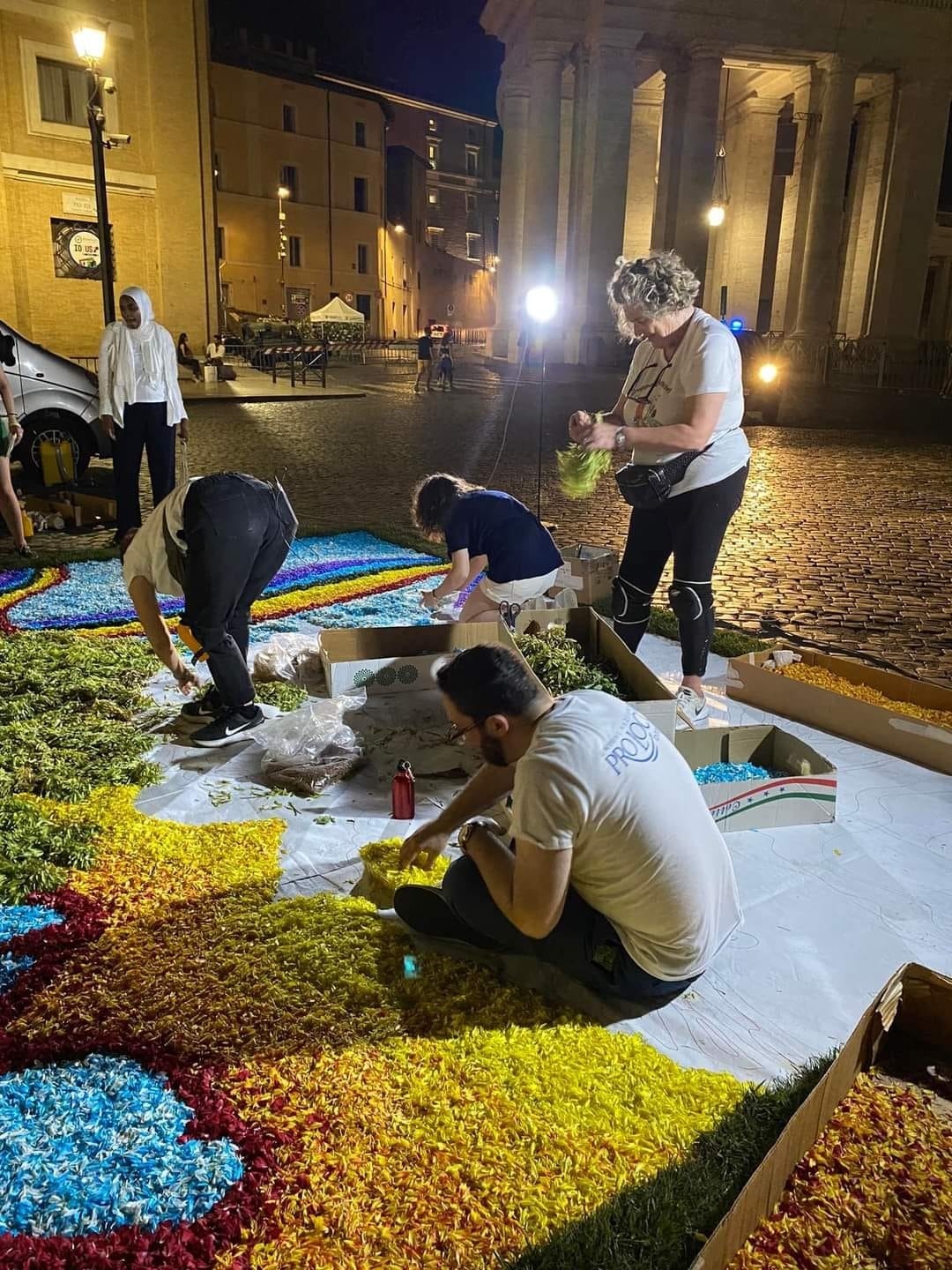 La realizzazione del quadro (Fonte foto Comune di Fucecchio)