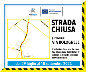 Seconda fase dei lavori di rinnovo dlela rete idrica di via Bolognese