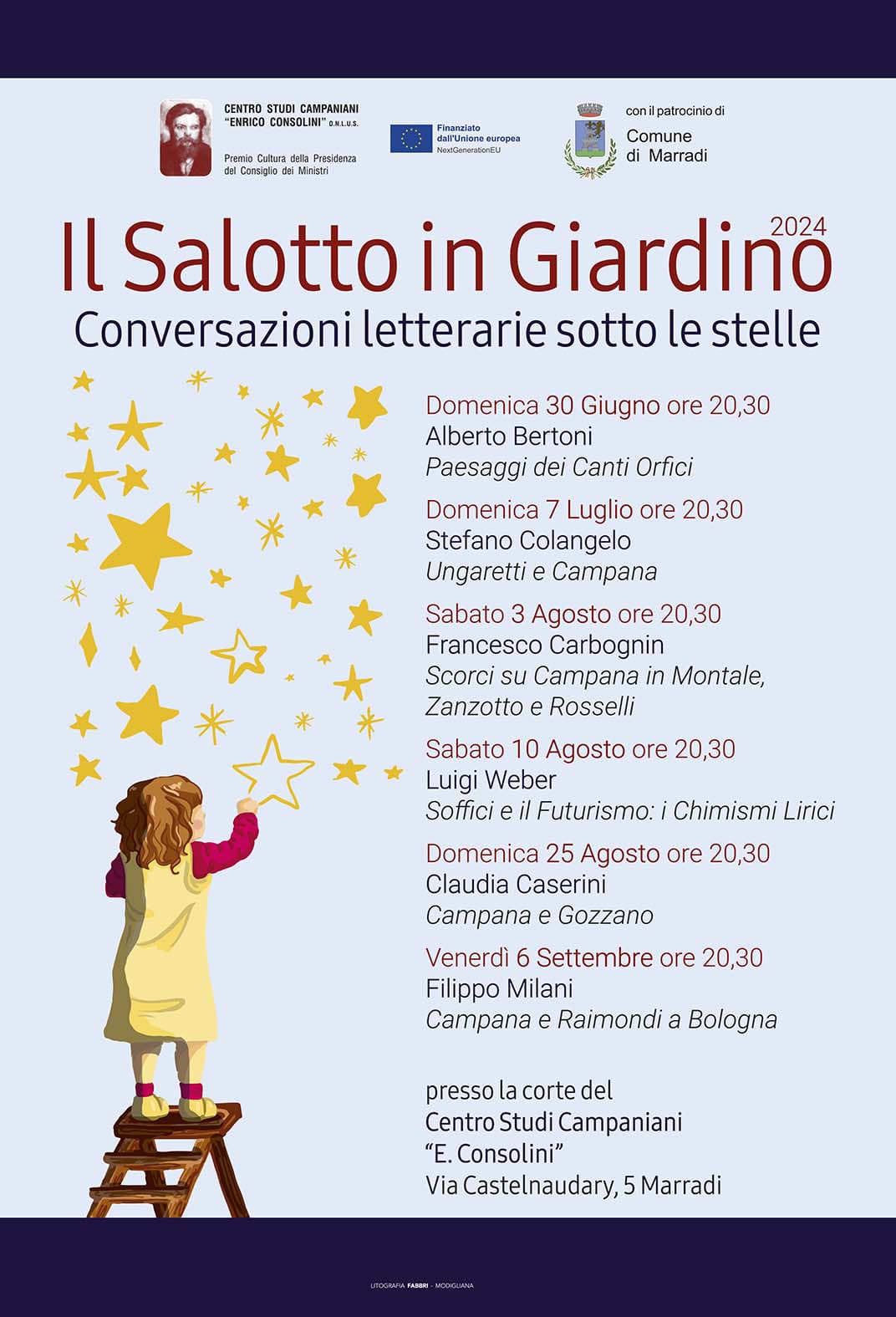 Locandina 'Il salotto in giardino' programma