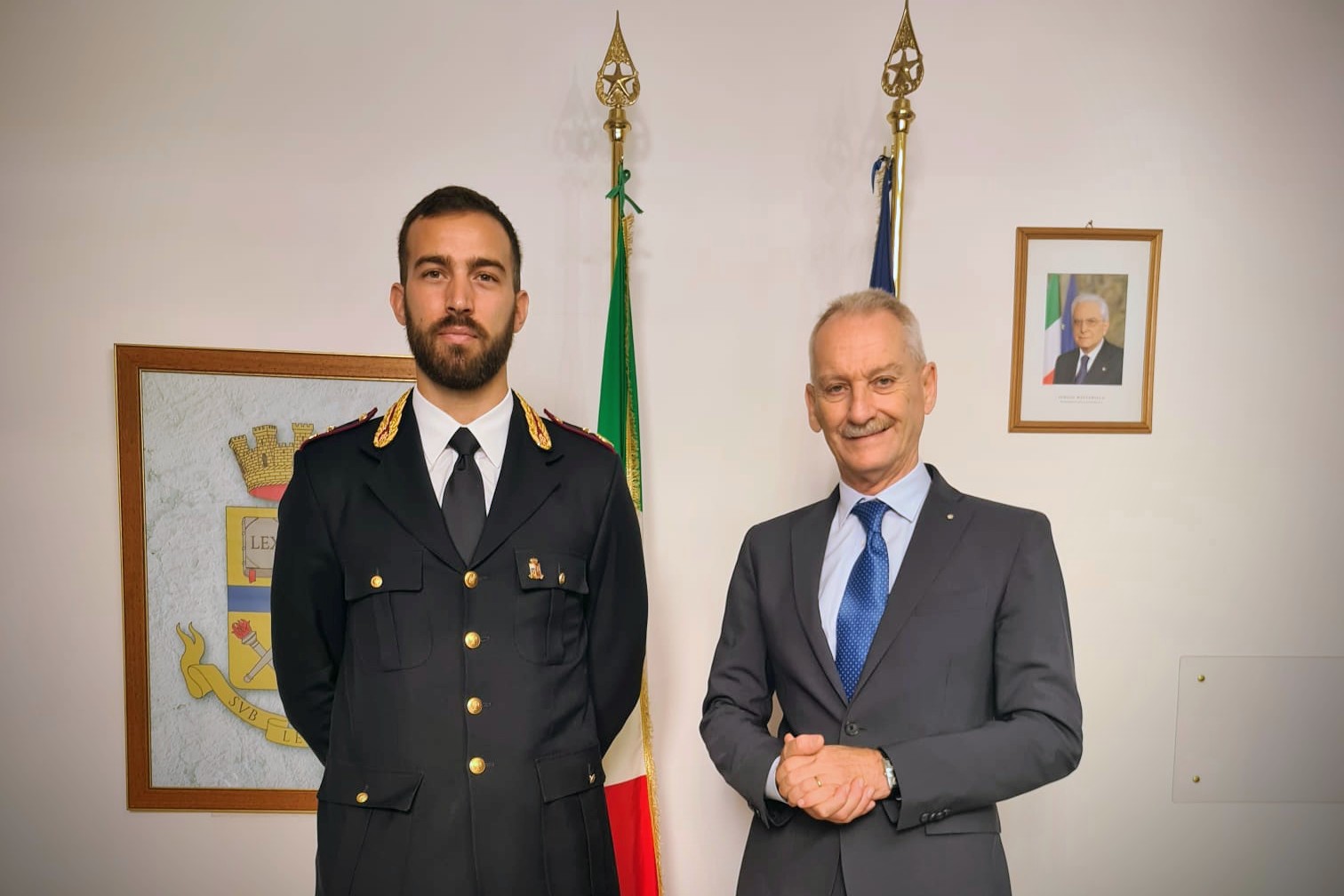 Dr. Alessio Del Gigia e il Questore Maurizio Auriemma