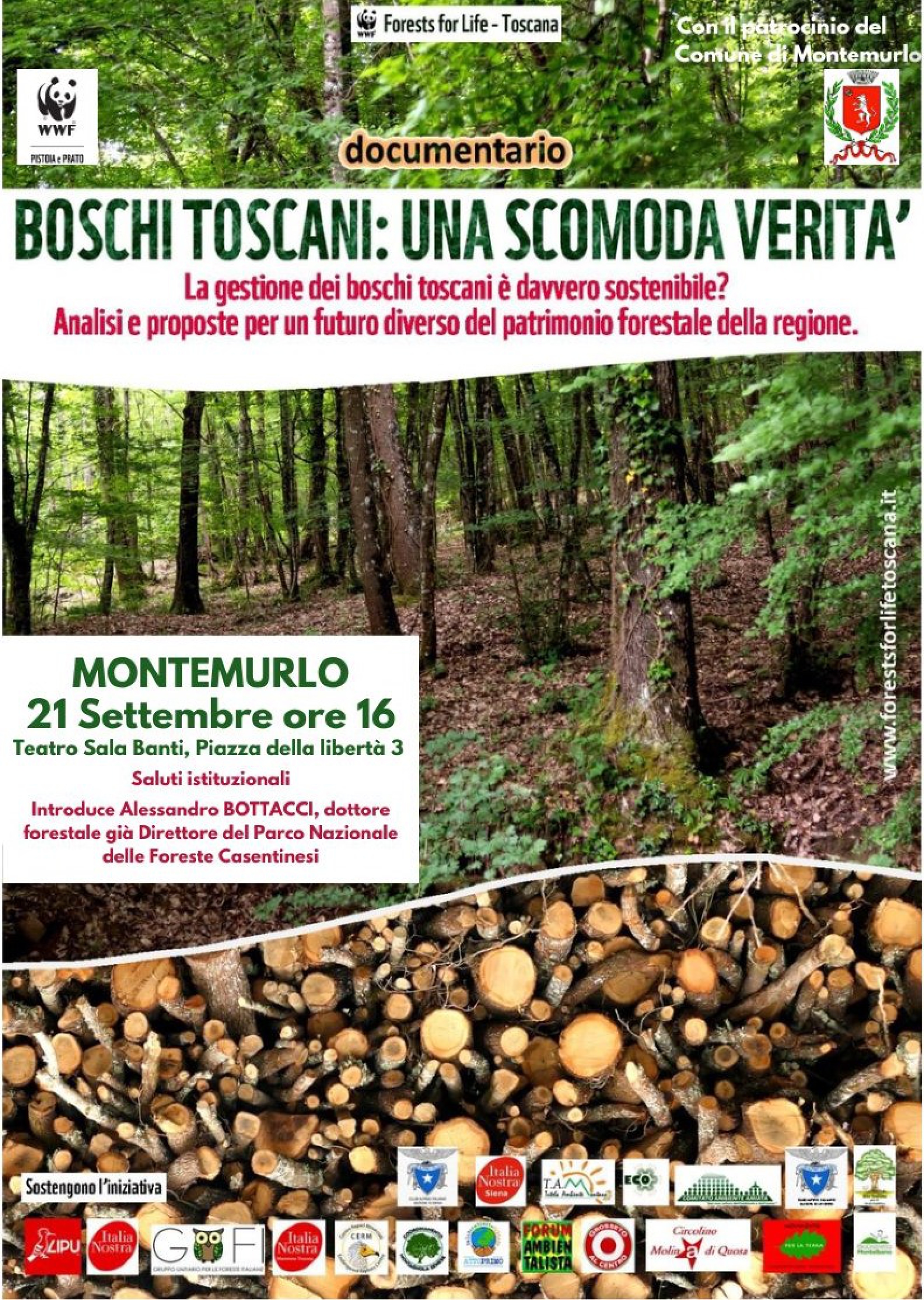 Locandina documentario boschi Montemurlo