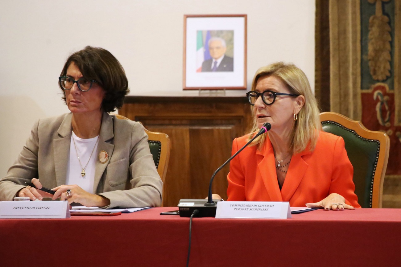 Prefetto di Firenze Francesca Ferrandino - Commissario straordinario del Governo per le persone scomparse Pref. Maria Luisa Pellizzari (foto Antonello Serino - Met Ufficio Stampa)