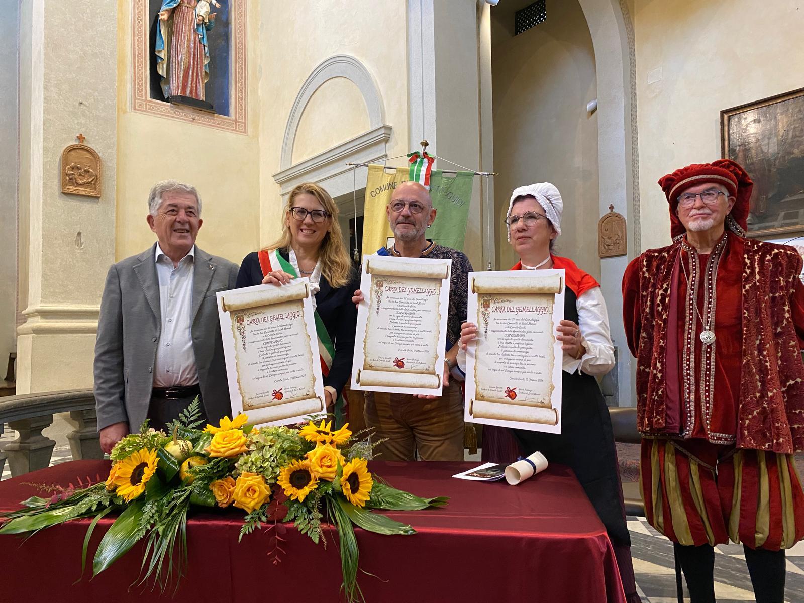 Nozze d'argento per il gemellaggio tra Saint Marcel e Cerreto Guidi (Fonte foto Comune di Cerreto Guidi)