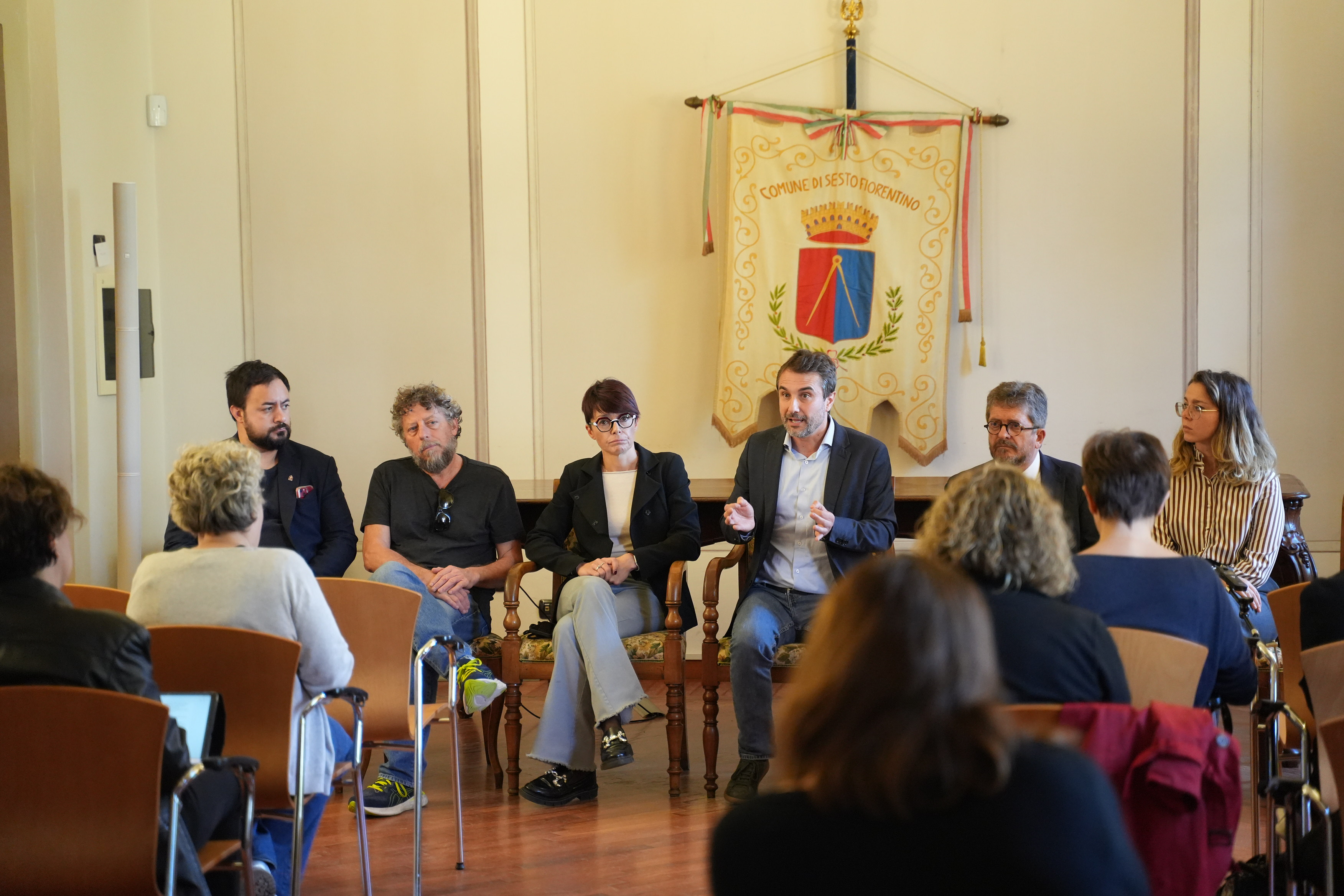 Un momento della conferenza stampa (Fonte foto Comune di Sesto Fiorentino)