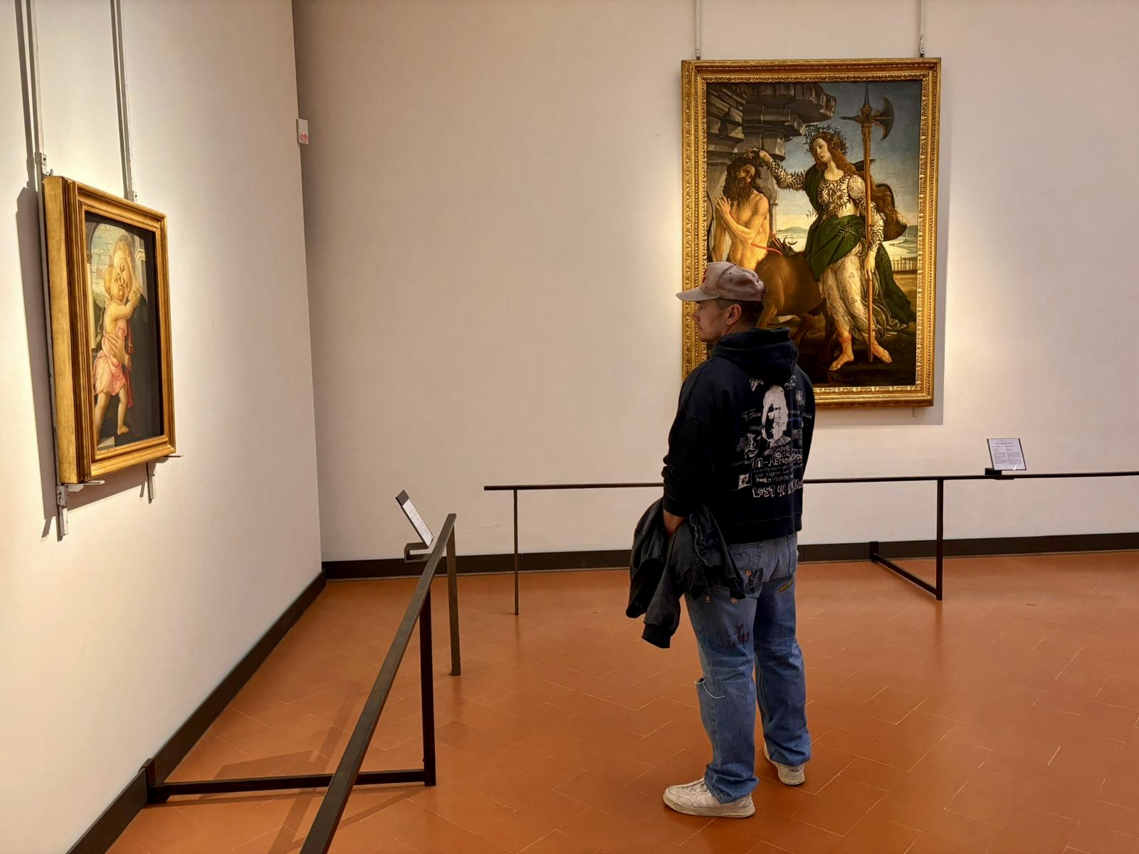 James Franco in visita agli Uffizi (Fonte foto Gallerie degli Uffizi)