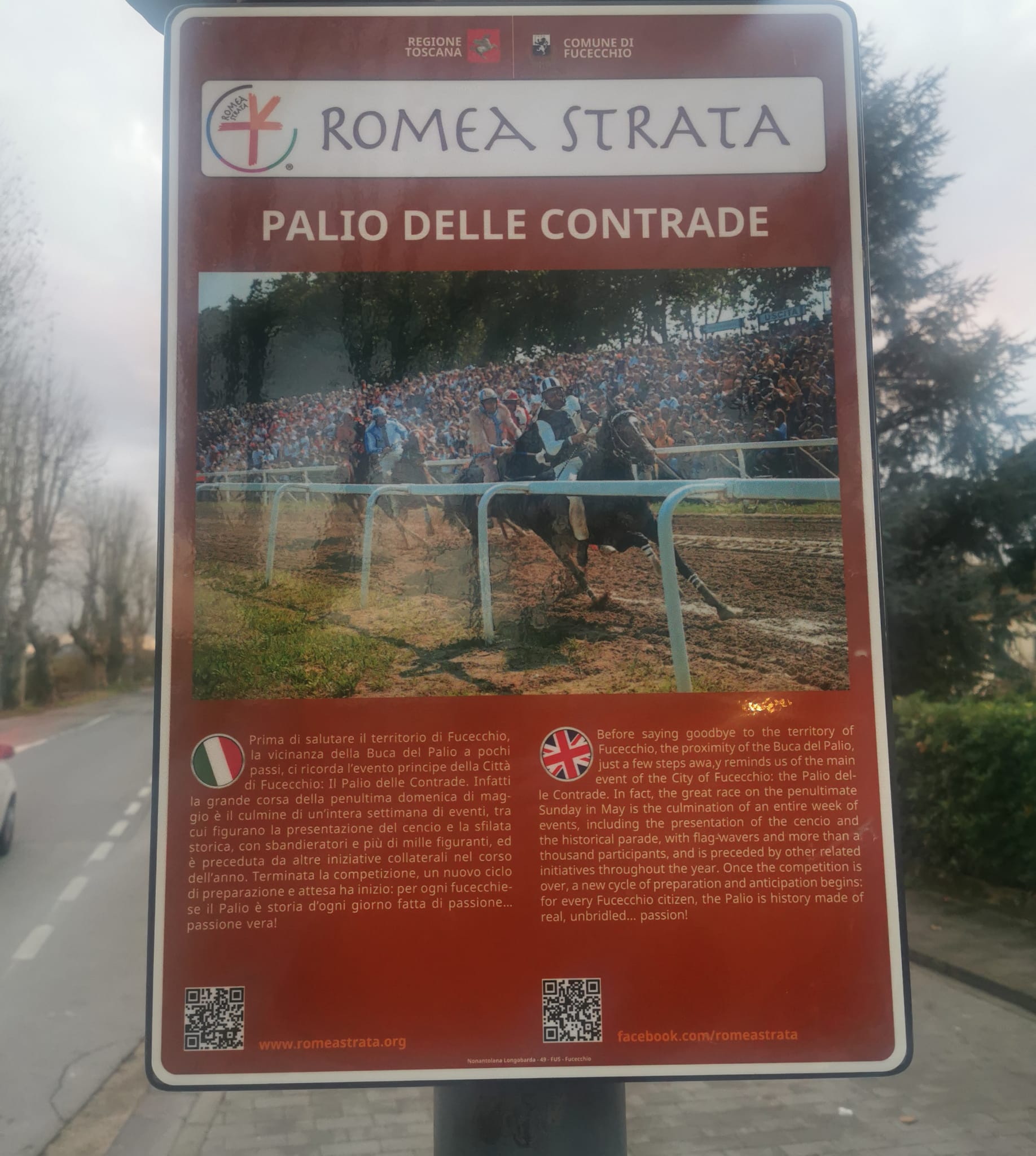 il cartello in Viale Gramsci