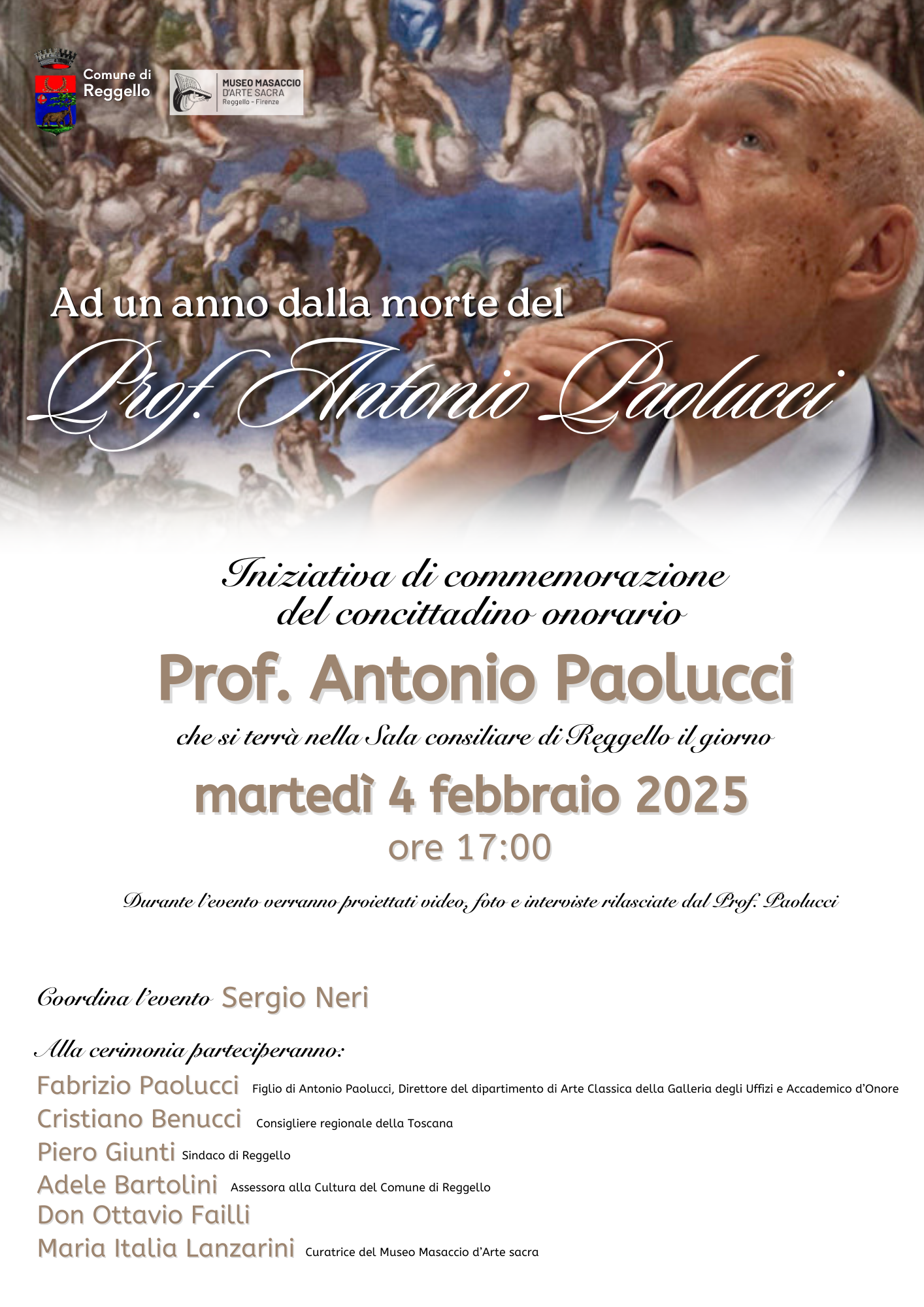 Iniziativa di commemorazione del Prof. Antonio Paolucci