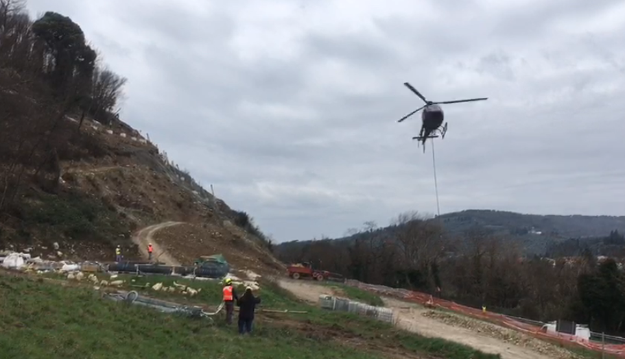 Messa in sicurezza del versante lungo la Sp 34 a Vallina