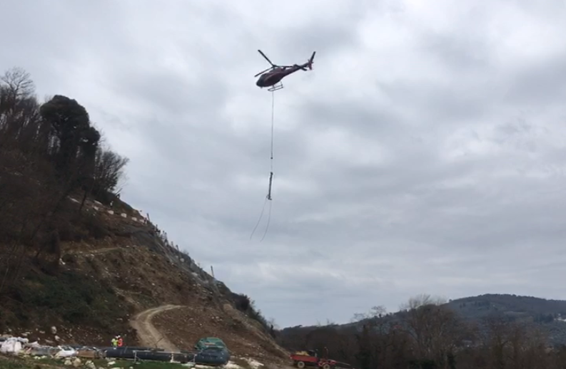 Messa in sicurezza del versante lungo la Sp 34 a Vallina