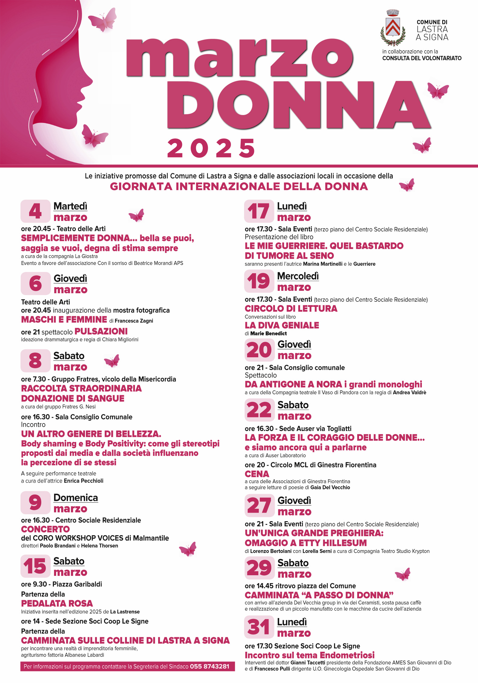 Manifesto programma - Marzo Donna